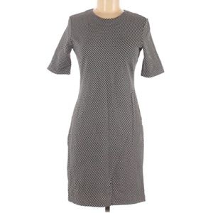 Theory Black and White Patterned Dress